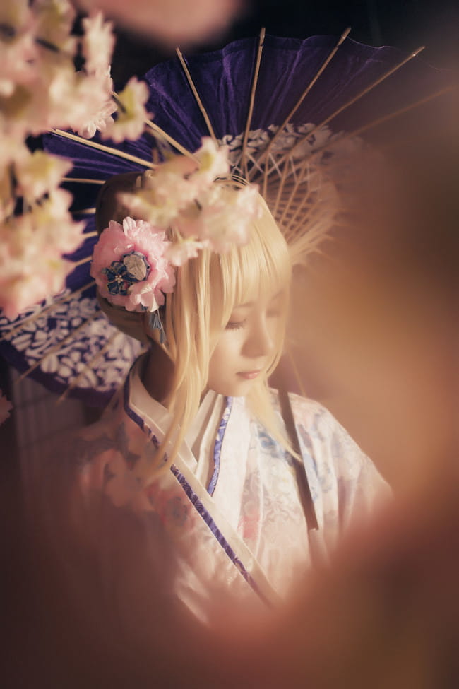fate/zero saber 和服 cosplay(1)