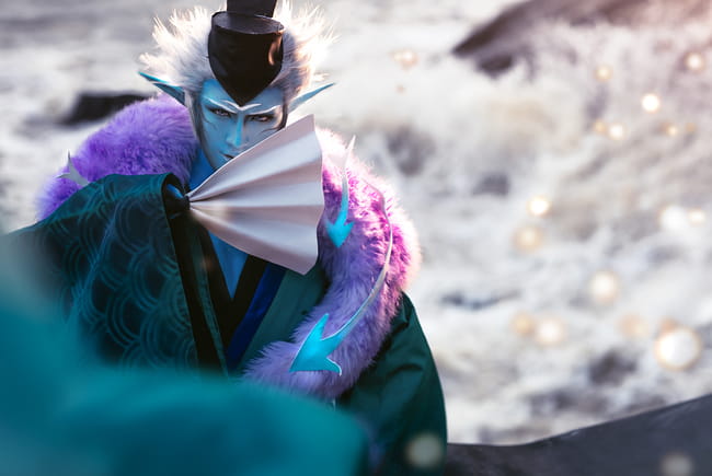 网易手游阴阳师 ssr式神 荒川之主 cosplay(1)