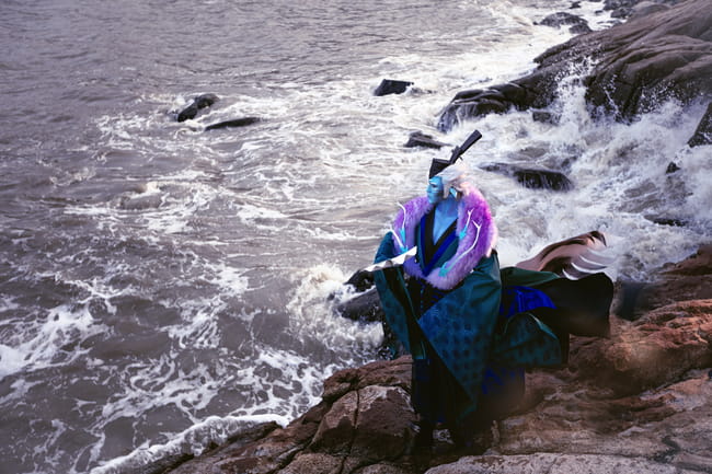 网易手游阴阳师 ssr式神 荒川之主 cosplay(1)