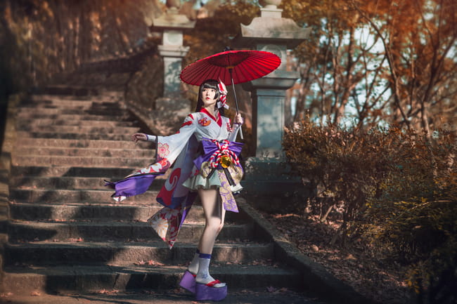 网易手游阴阳师阴阳师 雪女 雪见之樱 cosplay(1)