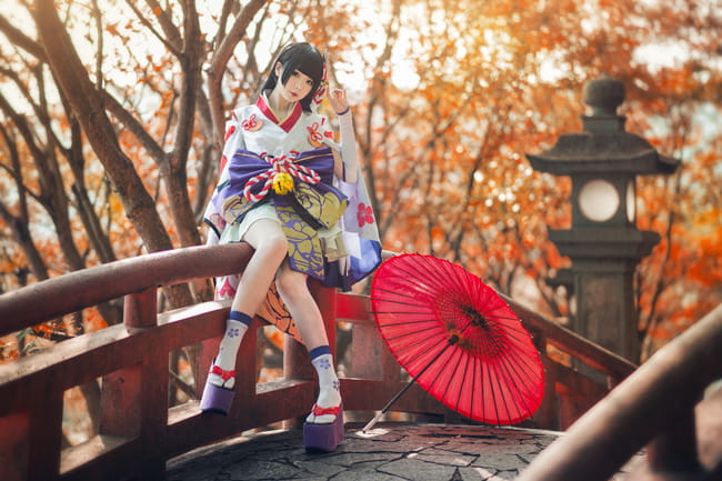 网易手游阴阳师阴阳师 雪女 雪见之樱 cosplay(1)