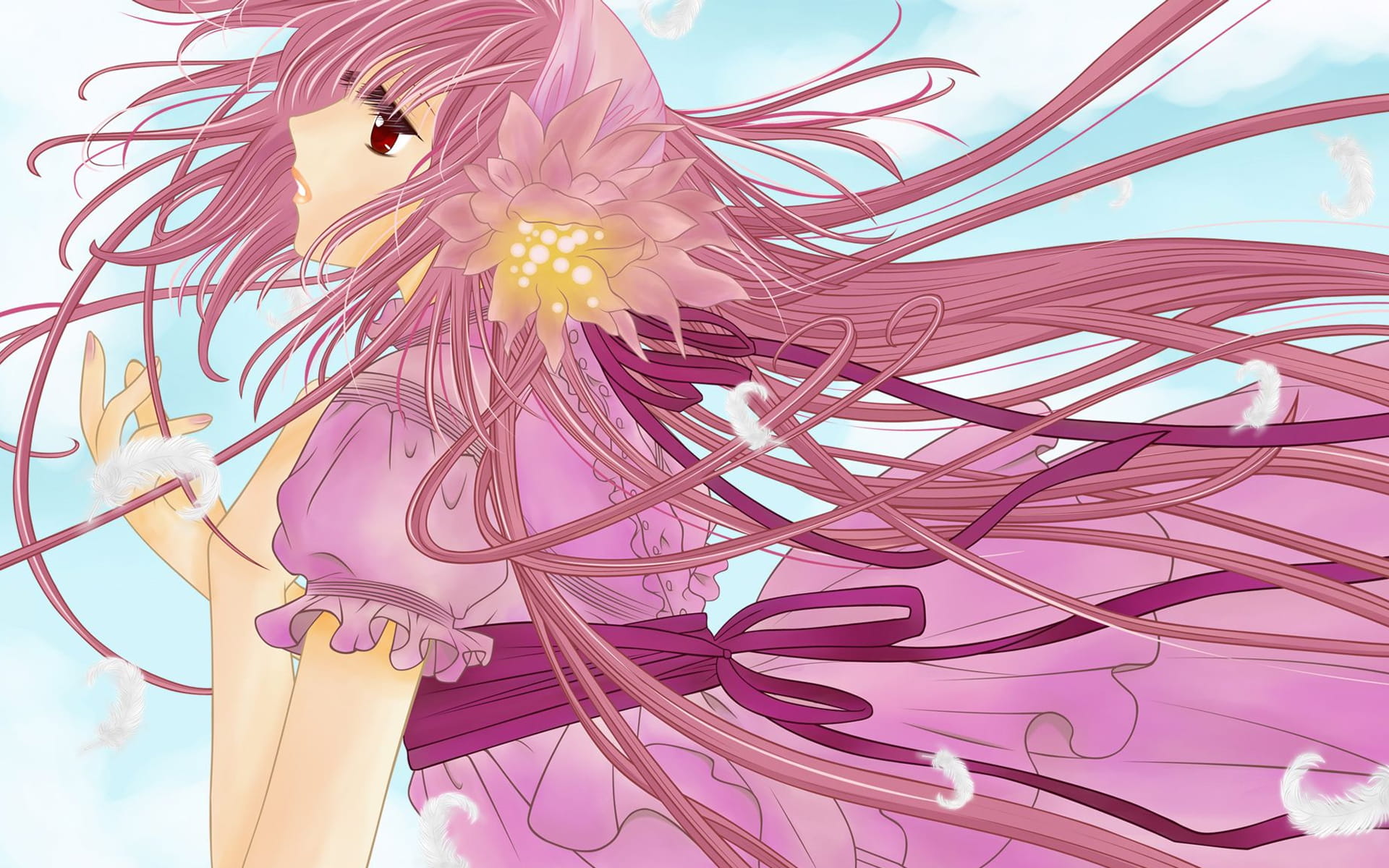 粉色系动漫少女私图 动漫壁纸下载(1)