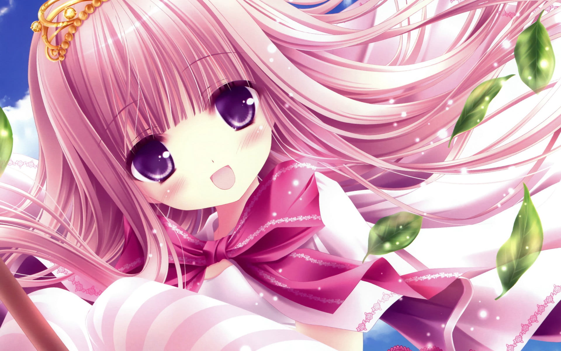 粉色系动漫少女私图 动漫壁纸下载(1)