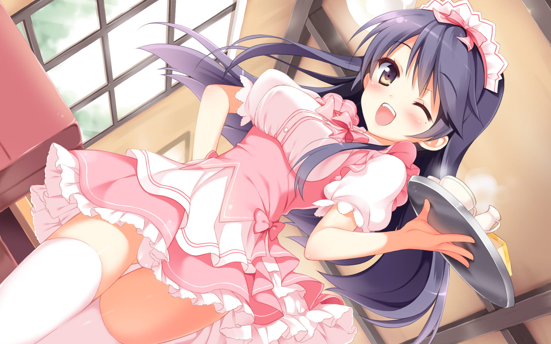 粉色系动漫少女私图 动漫壁纸下载(1)