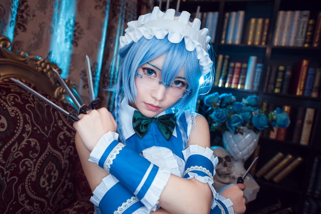 东方眼镜乡 十六夜咲夜 cosplay(1)