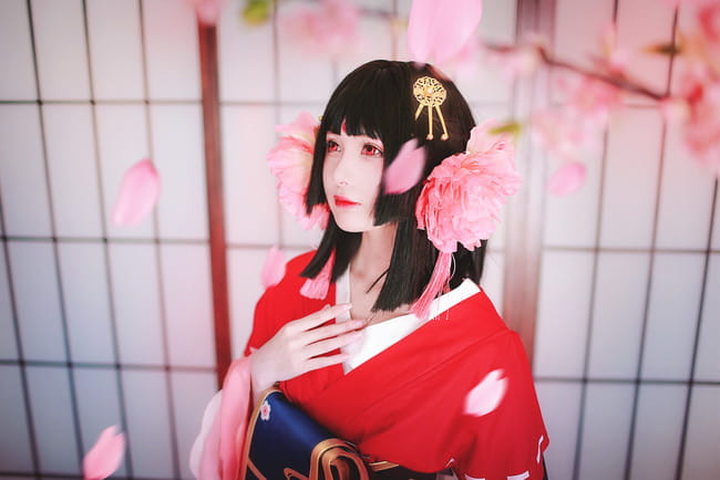 春樱为妖 阴阳师奶妈樱花妖绝美cos
