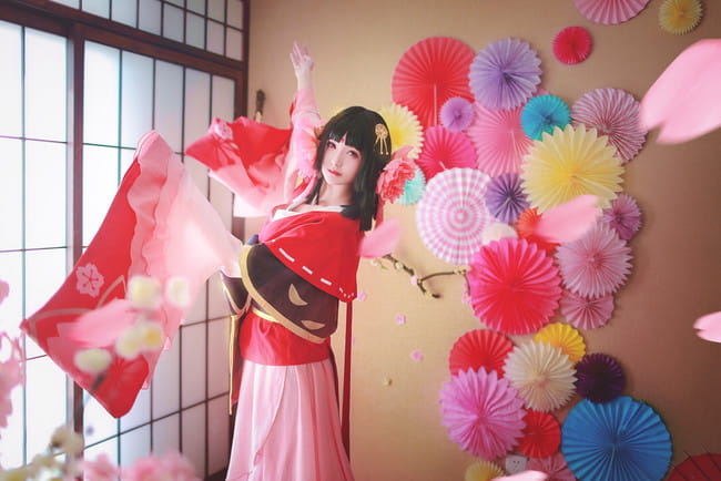 春樱为妖 阴阳师奶妈樱花妖绝美cos