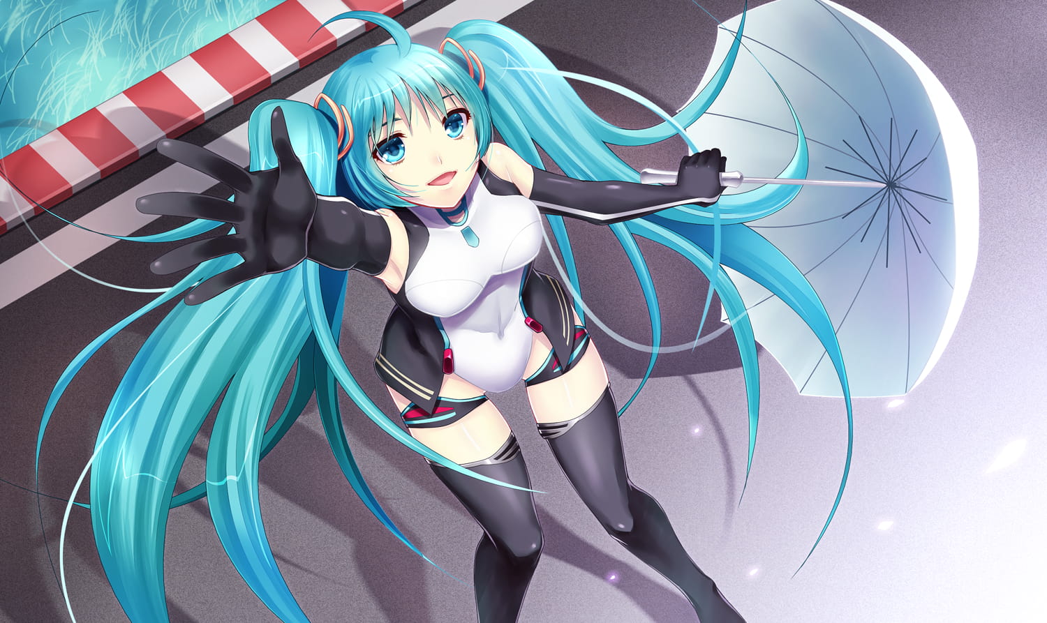 赛车女郎初音未来 电脑壁纸下载(1)