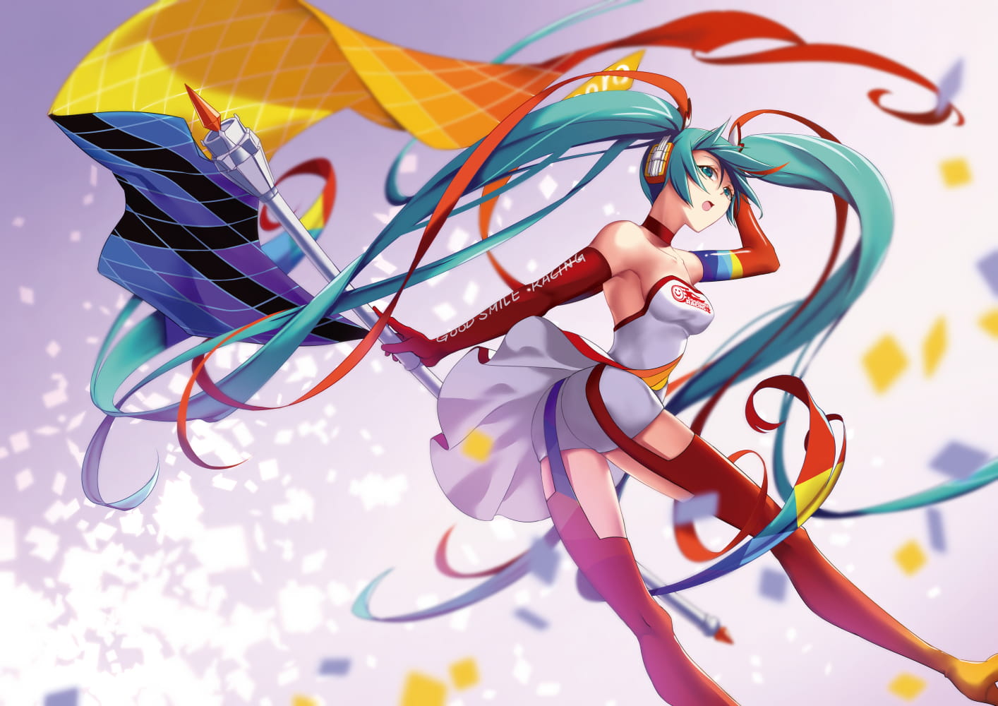 赛车女郎初音未来 电脑壁纸下载(1)