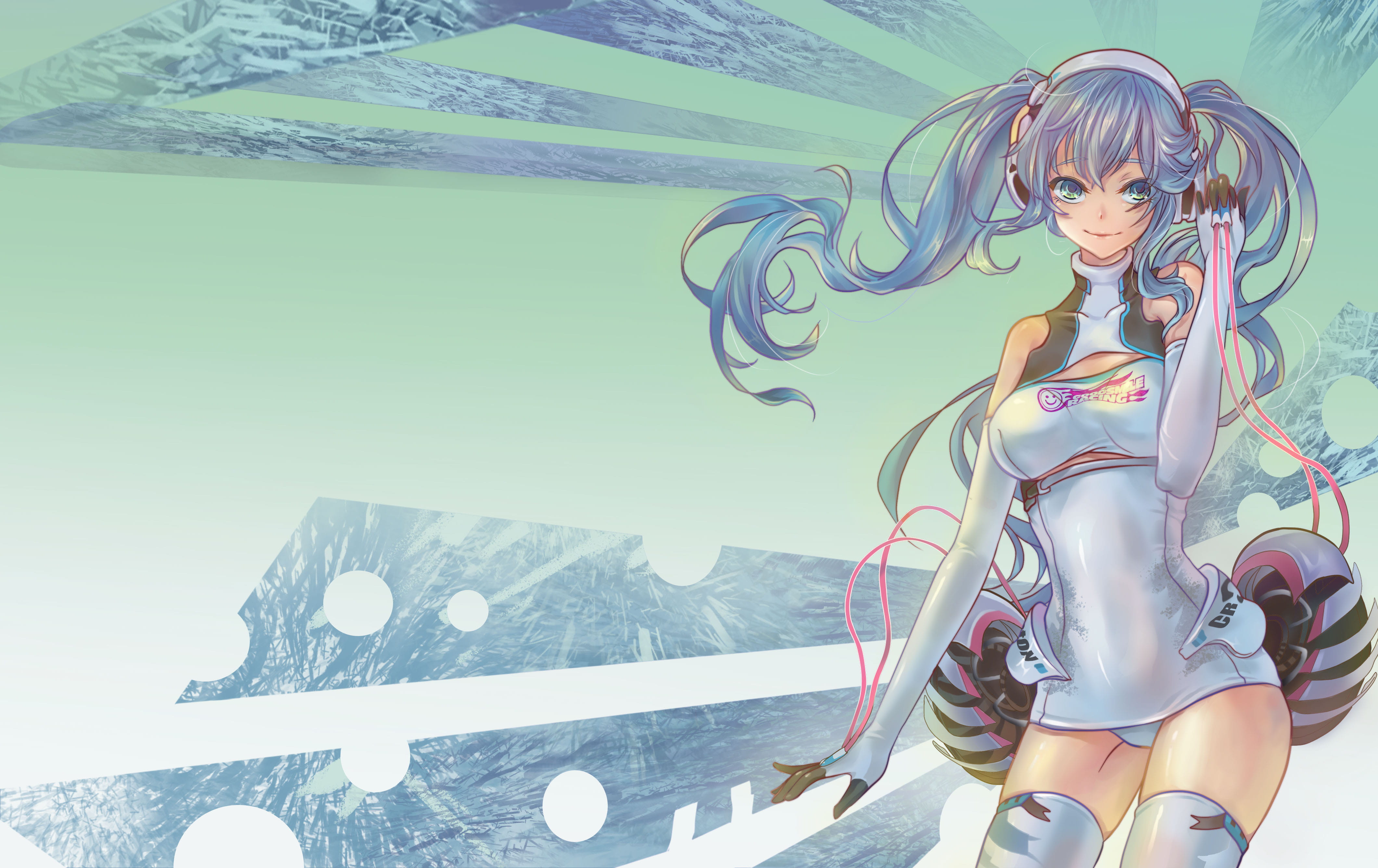 赛车女郎初音未来 电脑壁纸下载(1)