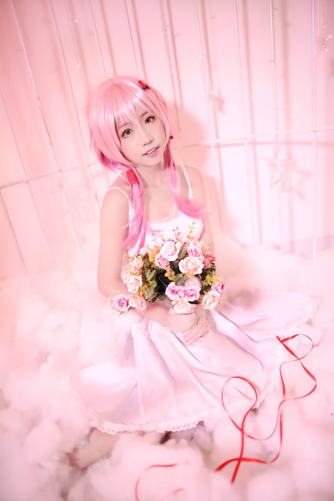 歌姬少女楪祈 清纯白裙COS