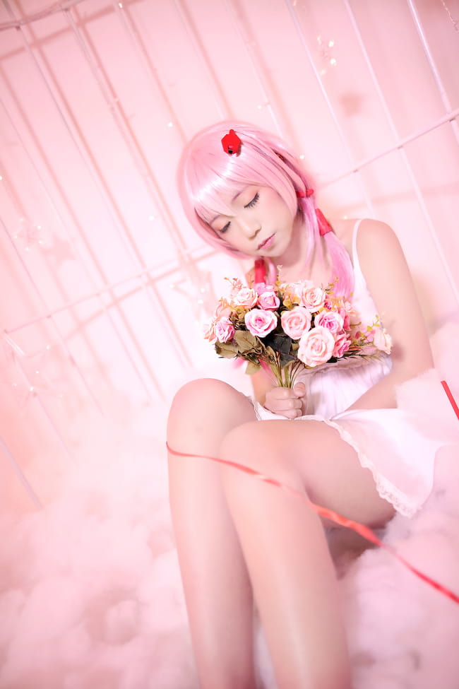 歌姬少女楪祈 清纯白裙COS