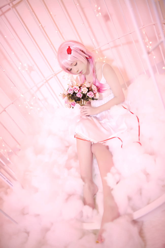 歌姬少女楪祈 清纯白裙COS