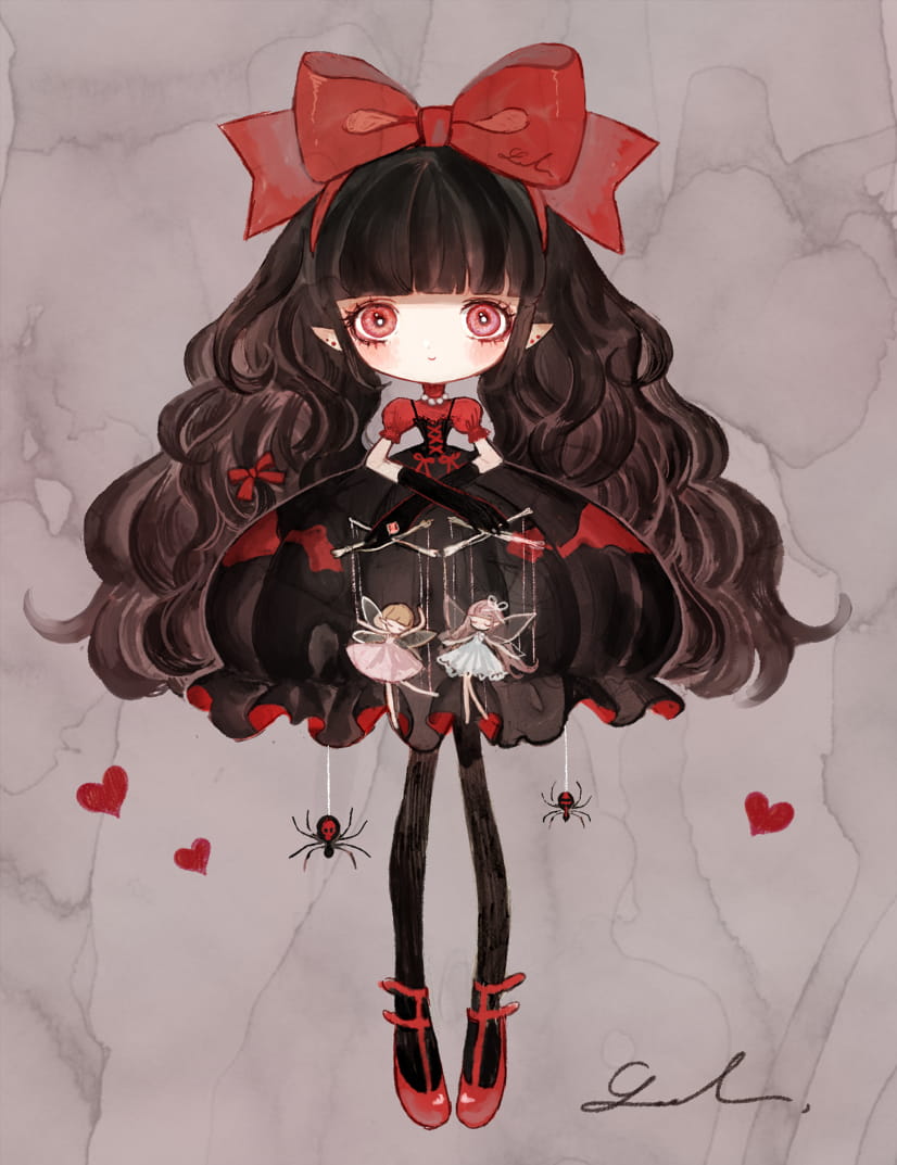 原创人物系列 哥特小萝莉手机壁纸(1)