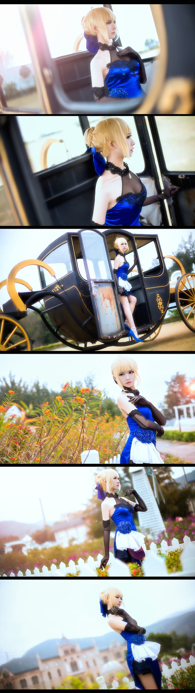 Fate saber 梦幻公主蓝礼服COS