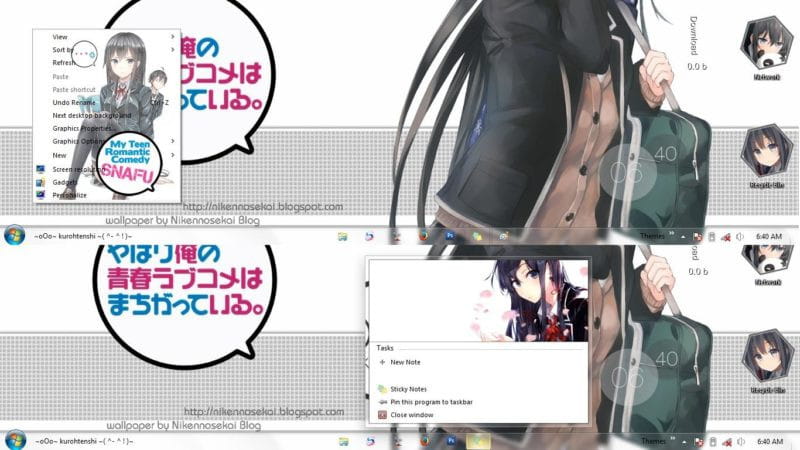 我的青春恋爱物语果然有问题 雪之下雪乃 Win7电脑主题下载