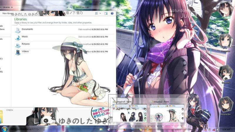 我的青春恋爱物语果然有问题 雪之下雪乃 Win7电脑主题下载