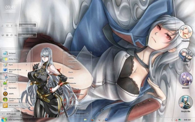 战场的的女武神 塞露贝利亚·布蕾斯 Win7电脑主题下载