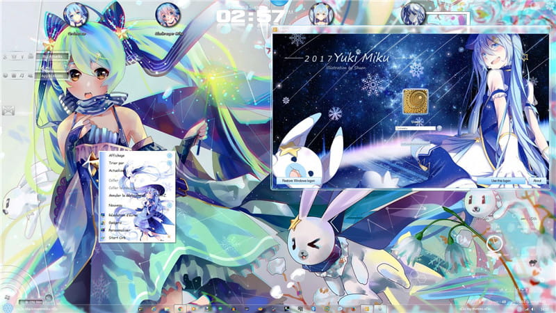 初音未来 雪初音 win7电脑主题下载