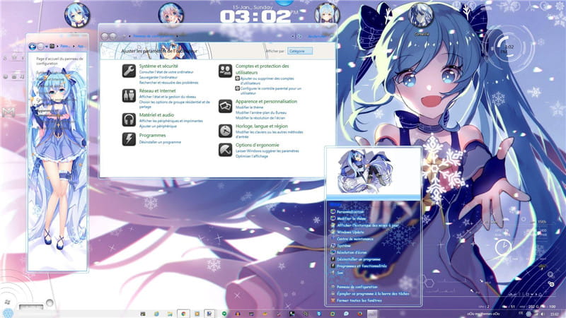 初音未来 雪初音 win7电脑主题下载