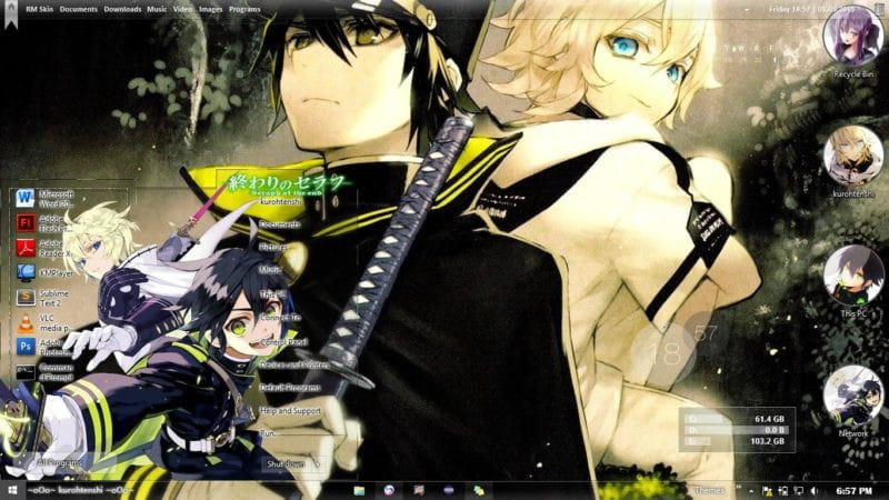 终结的炽天使 win8电脑主题下载