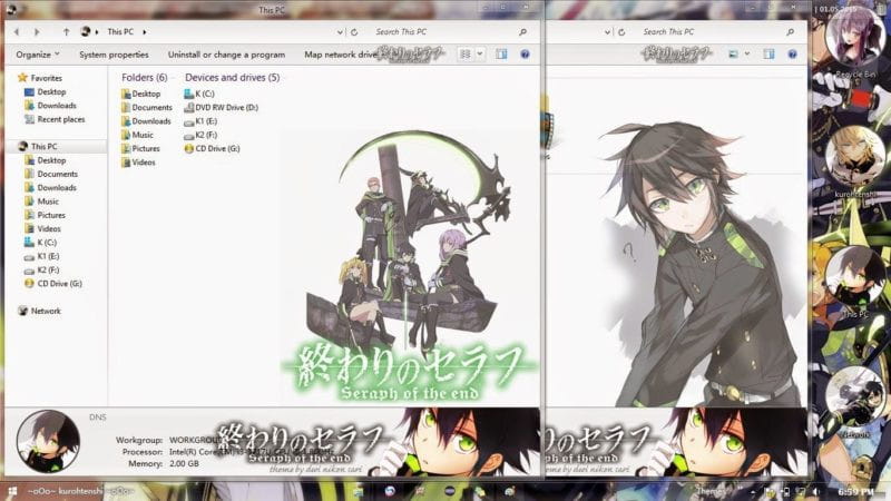 终结的炽天使 win8电脑主题下载