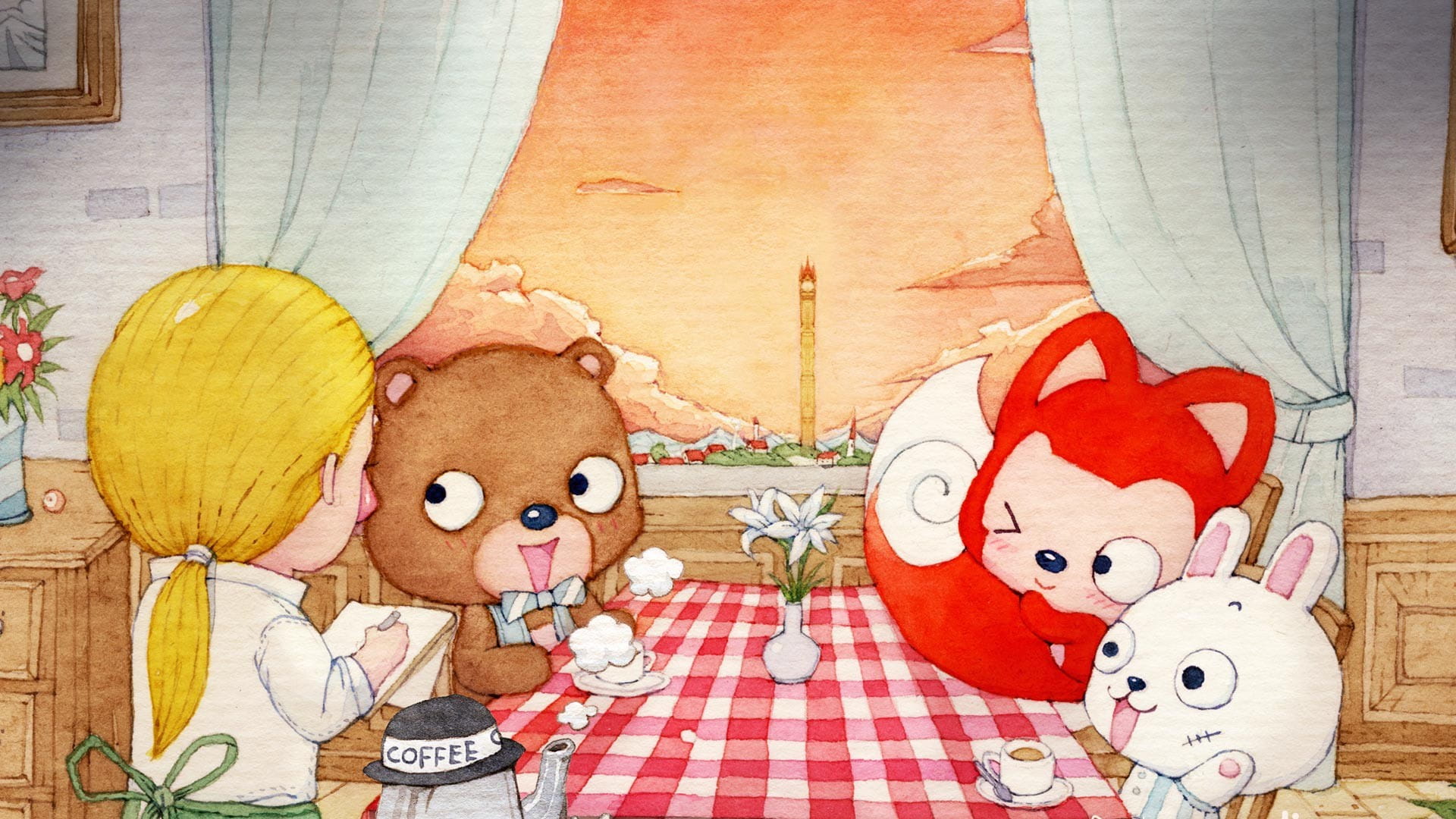 阿狸可爱的小狐狸桌面壁纸