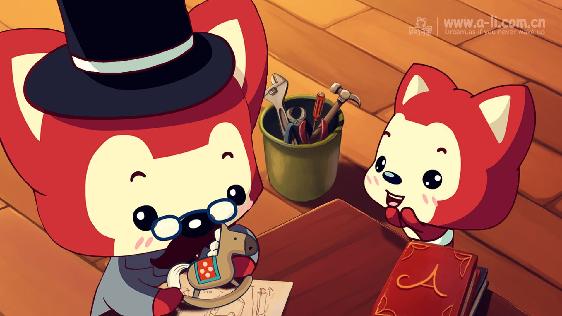 阿狸可爱的小狐狸桌面壁纸