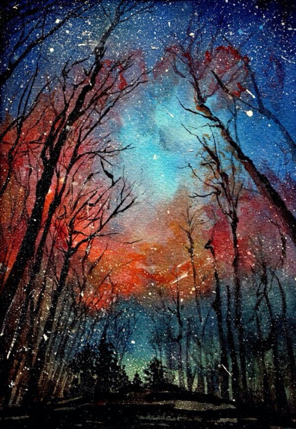 绘制最美夜空 手绘系列星空手机壁纸