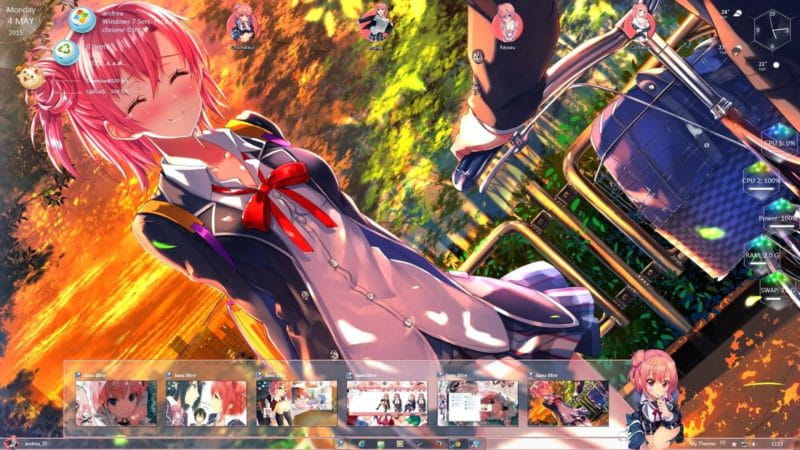 我的青春恋爱物语果然有问题 由比滨结衣Win7主题下载