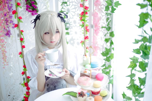 缘之空软萌少女 春日野穹COS