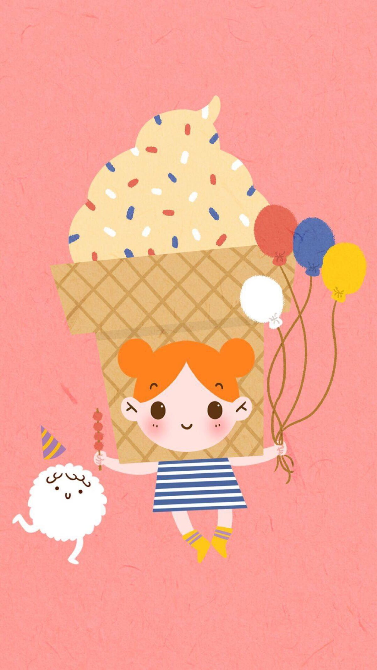 可爱卡通女生系列 手机壁纸