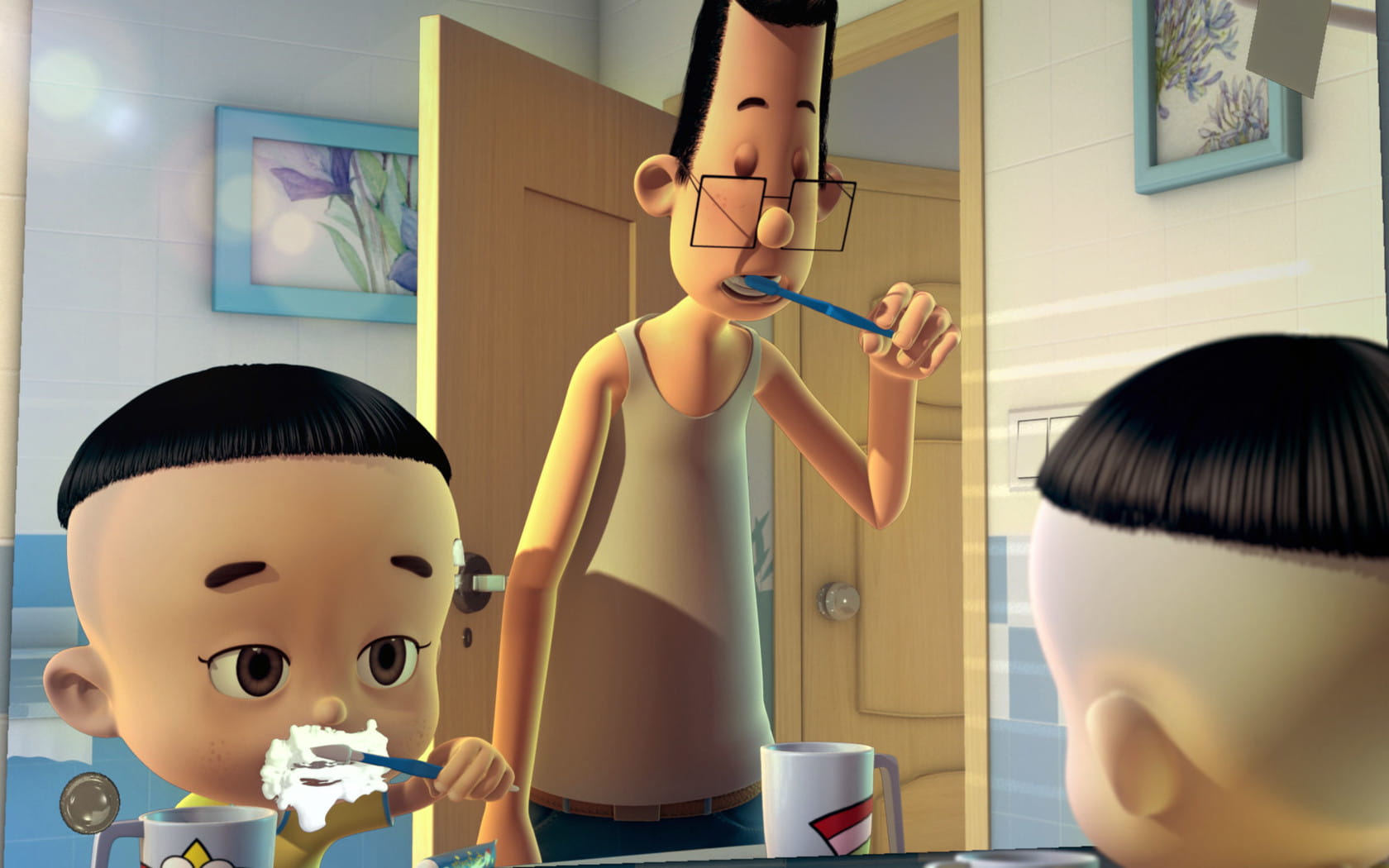 新大头儿子和小头爸爸之秘密计划电脑桌面壁纸(1)