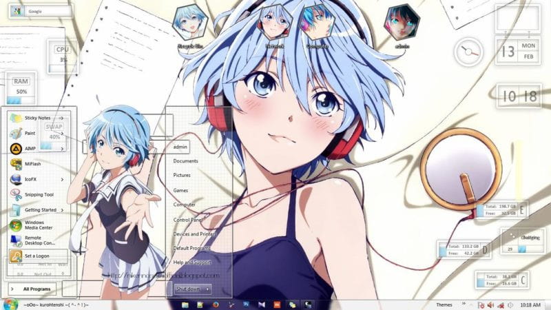 风夏 秋月风夏 win7动漫电脑主题下载