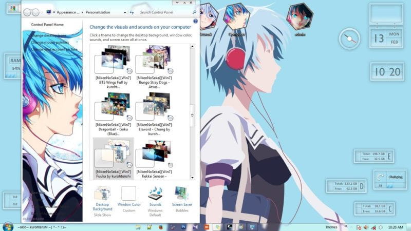 风夏 秋月风夏 win7动漫电脑主题下载