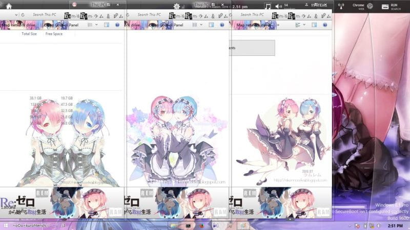 Re:从零开始的异世界生活 并蒂双生 拉姆蕾姆win8动漫电脑主题下载