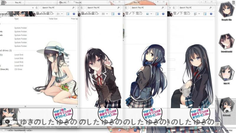 我的青春恋爱物语果然有问题 雪之下雪乃 win8/win8.1动漫电脑主题下载