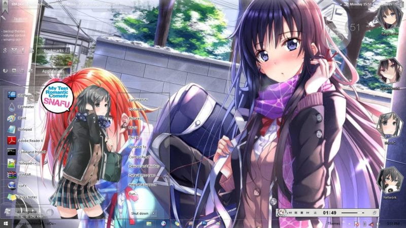 我的青春恋爱物语果然有问题 雪之下雪乃 win8/win8.1动漫电脑主题下载