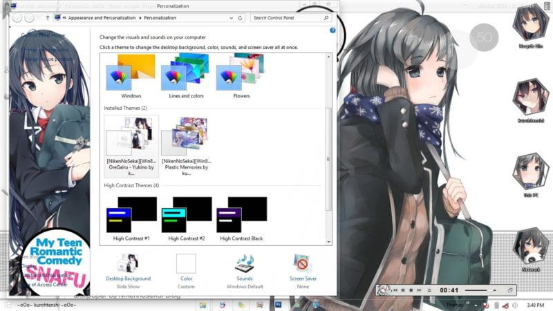 我的青春恋爱物语果然有问题 雪之下雪乃 win8/win8.1动漫电脑主题下载