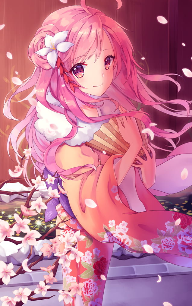 简陋的和服 浴衣少女手机壁纸