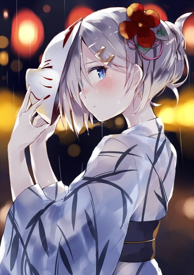 简陋的和服 浴衣少女手机壁纸