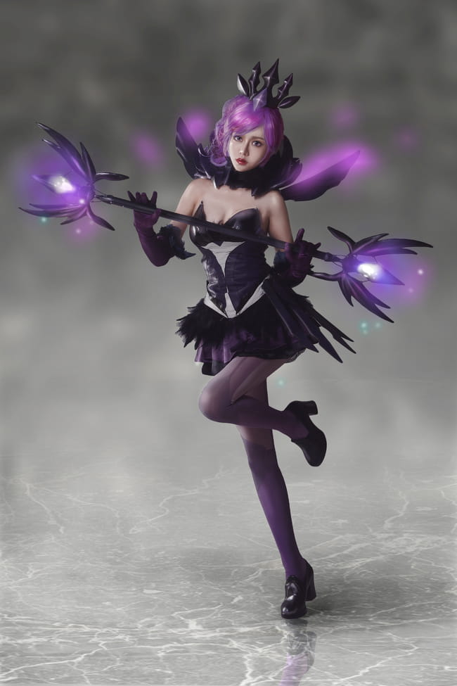 英雄联盟大 元素使拉克丝 光&暗 高清cos写真