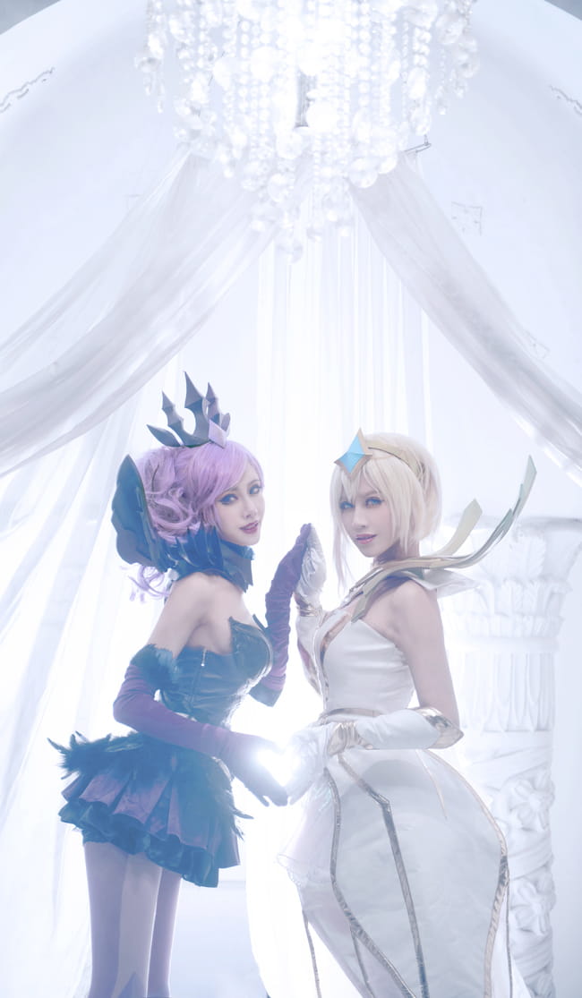 英雄联盟大 元素使拉克丝 光&暗 高清cos写真