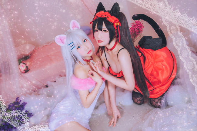 约会大作战 猫娘折纸&狂三超萌COS