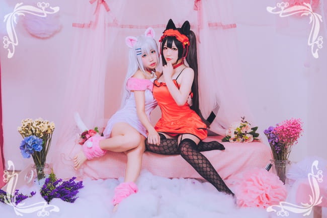 约会大作战 猫娘折纸&狂三超萌COS
