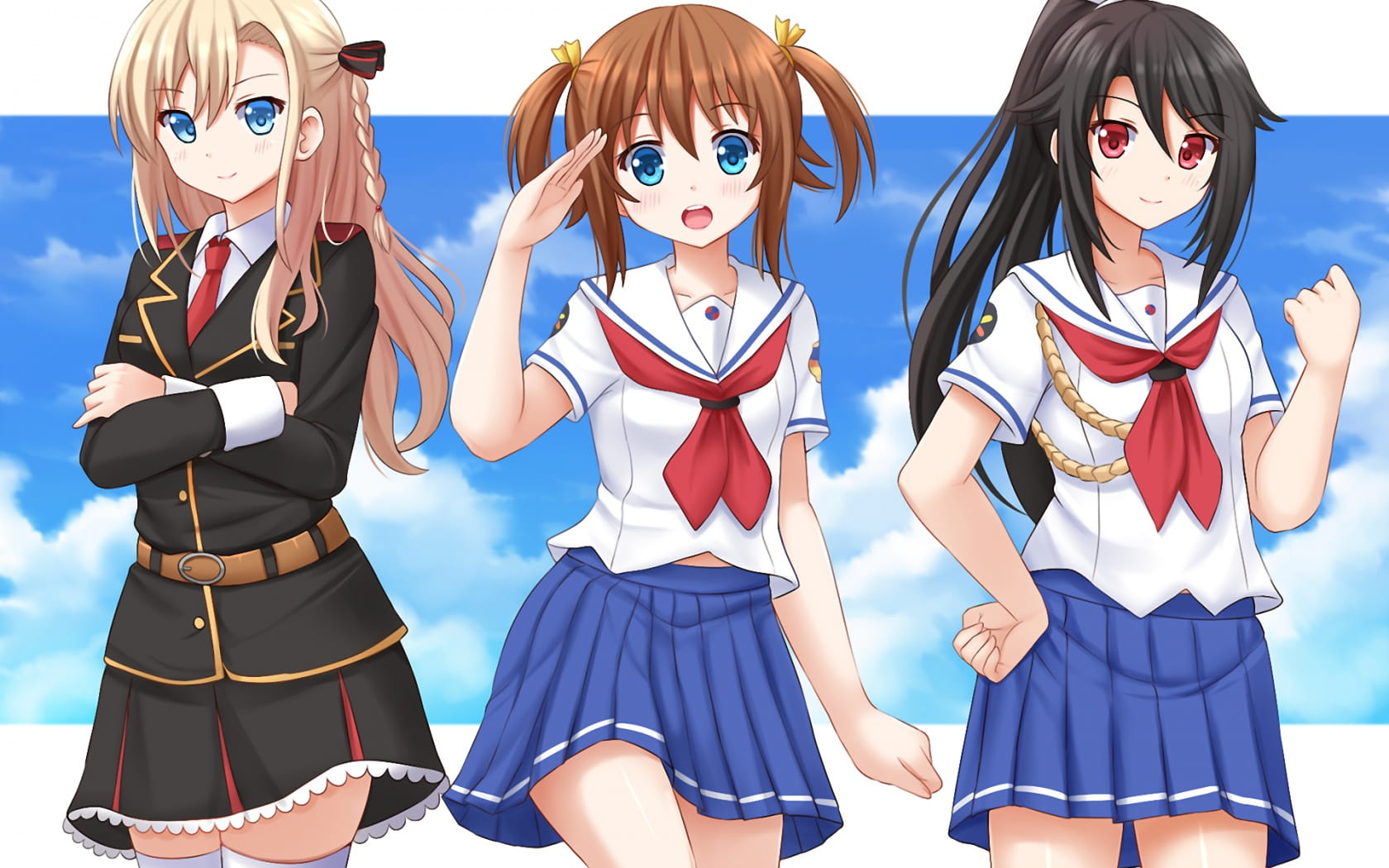 青春波纹高校舰队 动漫电脑壁纸