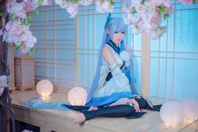 冰冷的雪中少女 阴阳师雪女COS