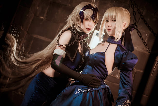 黑暗势力登场 黑化贞德&黑化saber cosplay(1)