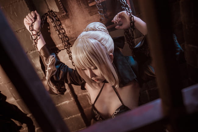 黑暗势力登场 黑化贞德&黑化saber cosplay(1)