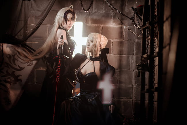 黑暗势力登场 黑化贞德&黑化saber cosplay(1)